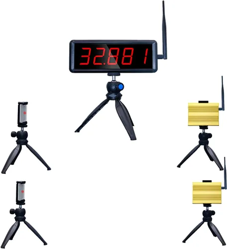 Vista 7 de Wireless Laser Timer for Sprints, Stopwatch for Track 40 60 Yard Dash, Laser Sprint Timer System, Race Clock for Running/Track Field/Speed Tranning