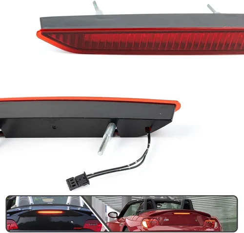 Vista 6 de Lente roja LED roja tercera luz de freno para BMW Z4 E85 2003-2008 lámpara de parada de montaje alto central trasera