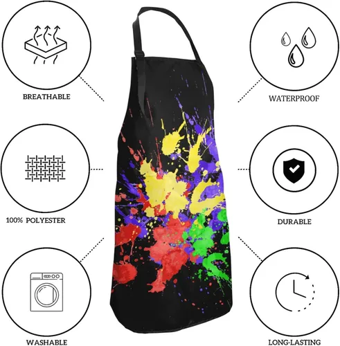Vista 6 de Delantal ajustable impermeable para hombres y mujeres, chef, cocina, barbacoa, parrilla