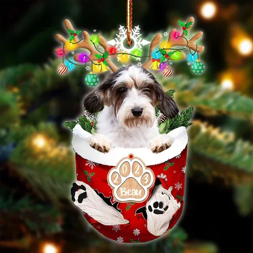 Vista 86 de NAZENTI Adorno Navideño de Bolsillo Personalizado de Affenpinscher en la Nieve, Adorno de Forma Acrílica de Perro, Adorno de Navidad 2023, Adorno