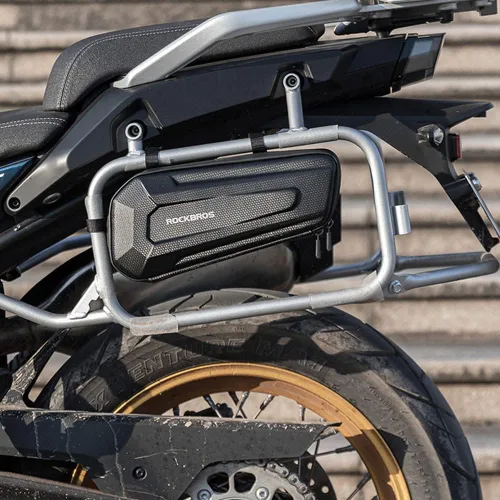 Vista 6 de Bolsa de motocicleta Bolsa impermeable Bolsa de motor de motocicleta de gran capacidad Práctica fácil instalación Triangular Accesorios