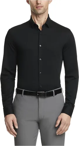 Vista 2 de Calvin Klein Camisa de vestir para hombre de ajuste delgado, protector contra manchas