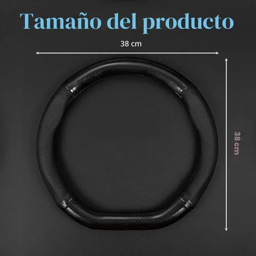 Vista 2 de gunhunt 1 PC Funda de Volante de Coche Transpirable, Protector de Volante de Fibra de Carbono Antideslizante, Funda de Volante Resistente al