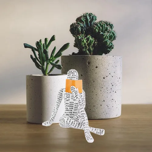 Vista 6 de SBOMB Pulp Woman - Estantería de lectura para mujer, figura de mujer de lectura, estatua de resina, estilo pensador, esculturas abstractas