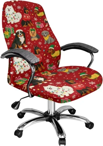 Vista 27 de 250 Years of Glory - Funda para silla de trabajo con diseño de águila calva, diseño de margarita y bandera estadounidense, funda giratoria acolchada