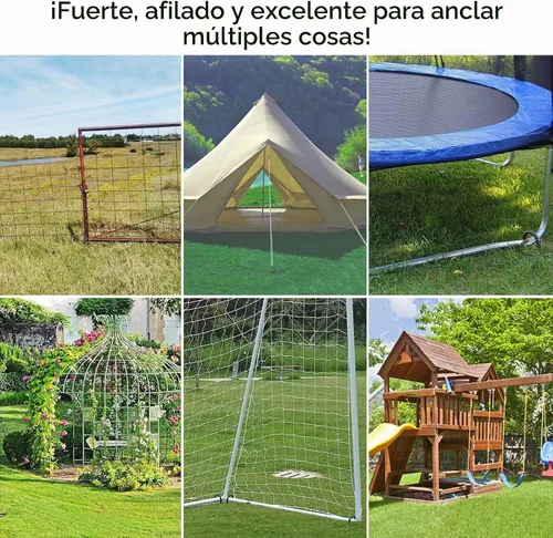 Vista 7 de Estacas de viento para trampolín de 12 pulgadas, anclajes