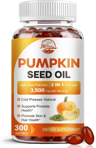 Vista 8 de Pumpkin Seed Oil with Saw Palmetto, 3500mg Max Strength per Serving