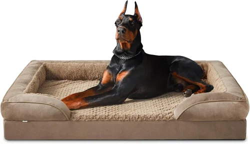 Vista 12 de INVENHO Sofá ortopédico de espuma para perros medianos con funda extraíble lavable, forro impermeable y parte inferior antideslizante
