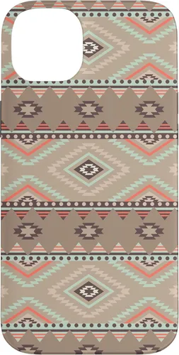 Vista 15 de Funda rústica para iPhone 16 con patrón azteca occidental bohemio