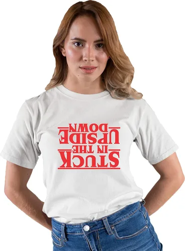 Vista 47 de Go All Out Camiseta para adultos Stuck in The Upside Down