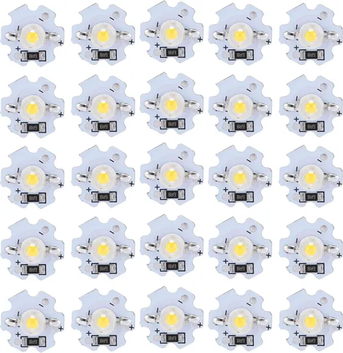 Vista 17 de POCREATION 25 chips LED AXD-1W-5V, bombilla LED de chip de 5 V, bombilla de ahorro de energía de 200 lúmenes, 1 W, cuentas de lámpara LED de alta