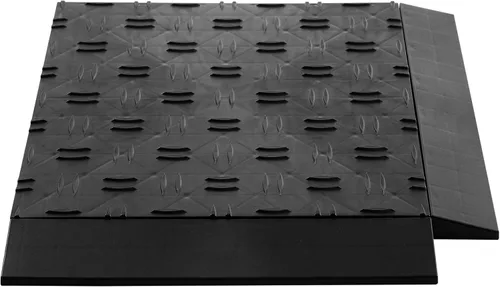 Vista 9 de VEVOR Kit de bordes de transición hembra para pisos de garaje, 15 piezas resistentes de PP modular entrelazado para bordes de suelos de garaje Negro
