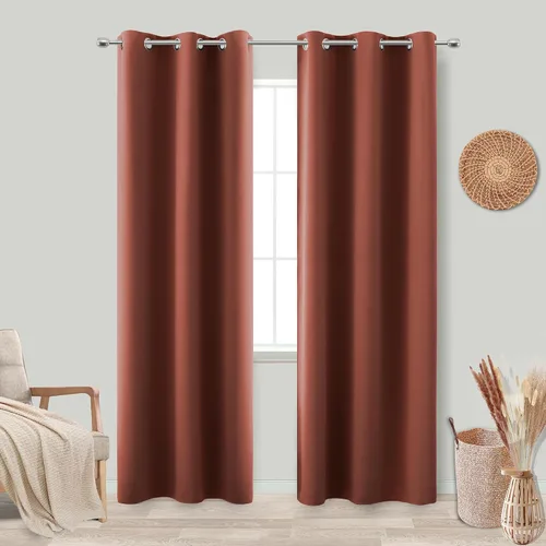 Vista 21 de KOUFALL Cortinas de Baño Aqua para Ventana, Juego de 2 Paneles Decoración Costera Cortinas Cortas Opacas para Ventana Pequeña de Cocina Puerta