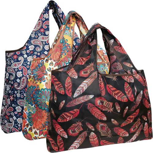 Vista 21 de Bowbear Bolsa de compras reutilizable de nailon plegable (juego de 3)
