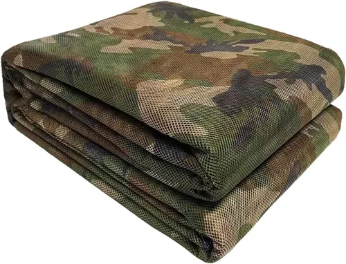 Vista 8 de WINWAY Malla silenciosa de camuflaje de arpillera 300D para caza, sombrilla de camping, ocultación, persianas de tiro Desierto digital