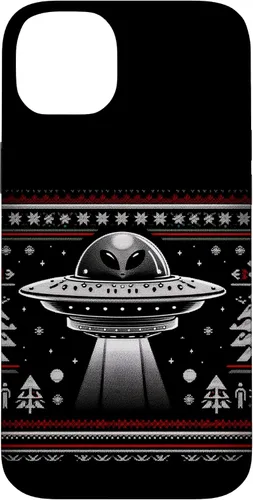 Vista 15 de Lindo alienígena OVNI Navidad Ugly Sweater Pijamas Caso para iPhone 16