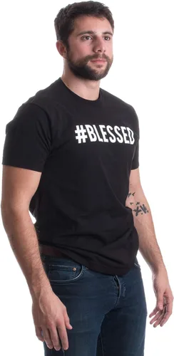Vista 2 de #Blessed Christian Humor, Humble Hash Tag Twitter Good Life Camiseta unisex