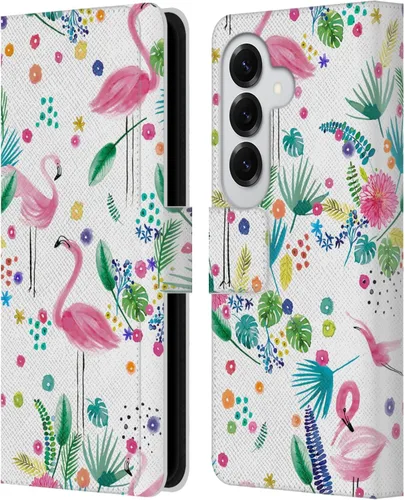 Vista 171 de Head Case Designs Officially Licensed Ninola Brushstrokes Black Summer Patterns Leather Wallet Case Compatible with Samsung Galaxy A07 4G