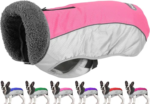 Vista 9 de Petglad Abrigo para perro, impermeable Ripstop, chaqueta de invierno para perros con agujero para correa, suéter de nieve reflectante ajustable
