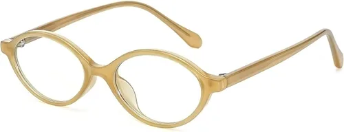 Vista 13 de SIPHEW Gafas retro pequeñas ovaladas con marco de metal con bloqueo de luz azul para mujer de los años 90, lentes de luz azul de cara pequeña A01