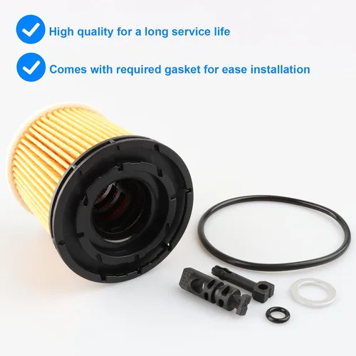 Vista 3 de Filtro de aceite 26350-2M000, 263502M000 Compatible con Hyundai Kia 1.6L - 2020-22 Accent, 2021-25 Elantra Santa Fe Sorento K5 Venue, 2022-25 Kona