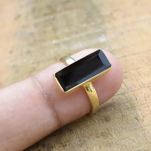 Vista 20 de Anillo de plata de ley maciza superpuesta de oro amarillo de 18 quilates para mujer, anillo de compromiso de plata esterlina, juego de bisel