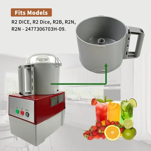 Vista 3 de 112204S - Procesador de alimentos gris Bowl de 3 cuartos de galón compatible con Robot Coupe R2 3L Gb,R2 DICE, R2 Dice, R2B, R2N