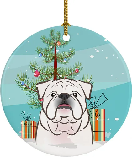 Vista 15 de Caroline's Treasures Adorno de cerámica para árbol de Navidad y Alaskan Malamute para colgar en el árbol de Navidad, para el hogar, Navidad