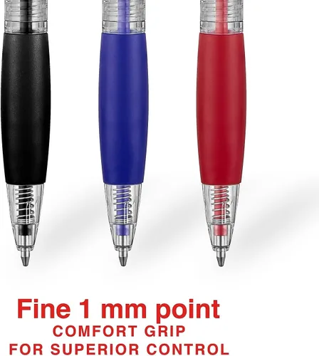 Vista 3 de STAPLES Bolígrafos retráctiles con empuñadura, punta media de 0.039 pulgadas, colores de tinta surtidos, paquete de 50 – bolígrafos de escritura