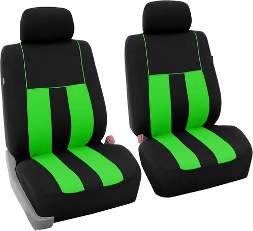 Vista 22 de FH Group Juego completo de fundas de asiento de coche de tres filas a rayas, compatible con bolsas de aire y listas para dividir, ajuste universal