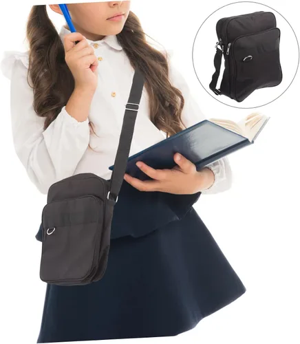 Vista 5 de UKCOCO Bolsa de mensajero minimalista para hombre, 3 piezas, bolsa cruzada minimalista de hombro para mujer, monedero mediano para mujeres