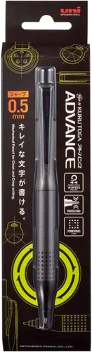 Vista 2 de Uni Kurutoga Advance Modelo Actualizado - Lápiz mecánico de 0.5mm, cuerpo metálico pistola (M510301P.43), negro