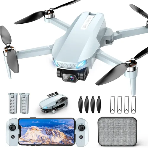 Vista 8 de Dron con cámara, 2K HD FPV Drones para adultos, 36 minutos de duración de la batería con 2 baterías, control de gravedad, despegue/tierra de una