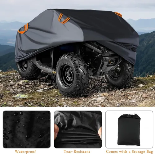Vista 6 de ATV Cover for CFMOTO UFORCE 600 2020 2021 2022 2023 2024 2025, All-Weather Outdoor Quad Bike Cover, Tear Resistant ATV Cover with 4 Reflective