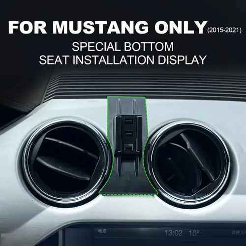 Vista 2 de Soporte de teléfono compatible con Ford Mustang 2015 2016 2017 2018 2019 2020 2021 2022, soporte de teléfono celular para tablero de automóvil