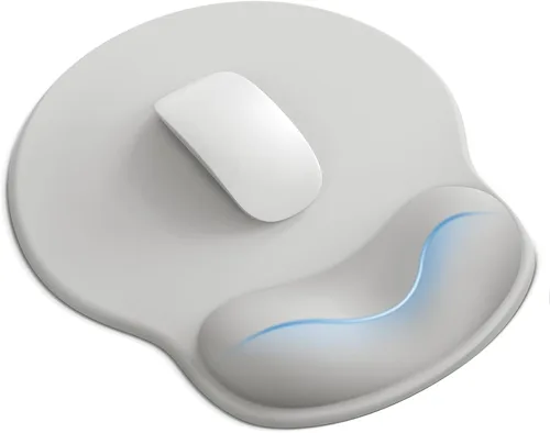 Vista 23 de Alfombrilla de mouse con reposamuñecas, ergonómicas para escritorio, alfombrilla de mouse antideslizante para oficina con soporte de muñeca de gel