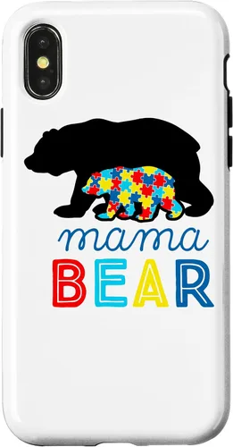 Vista 5 de Autism Awareness Mama Bear Autistic Mom Gift Case for iPhone 17