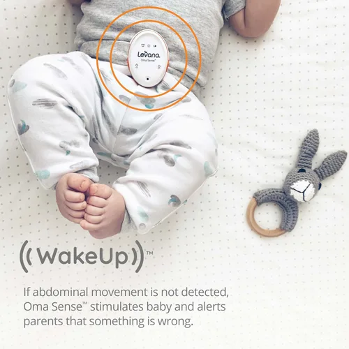 Vista 6 de Levana Oma Sense - Monitor de movimiento de respiración portátil para bebés con vibraciones y alertas audibles diseñado para estimular al bebé