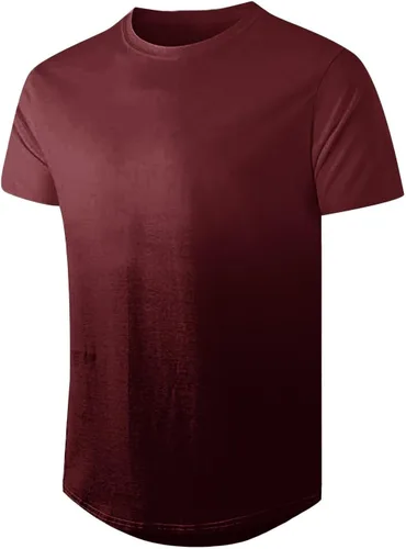 Vista 3 de Tshirts Shirts for Men Casual Summer Fashion Short Sleeve Round Neck Tie Dye Gradient Basic Tee Outdoor Camping Tops