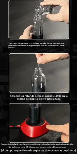 Vista 7 de DSPIAE Mezclador agitador eléctrico de pintura, herramienta de mezcla magnética