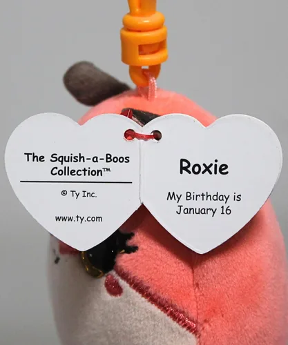 Vista 5 de Beanie Babies: Roxie Fox Pink Squish Clip