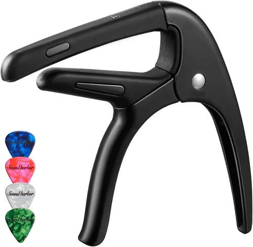 Vista 11 de Cejilla de guitarra para guitarra eléctrica acústica (negro Cpao)