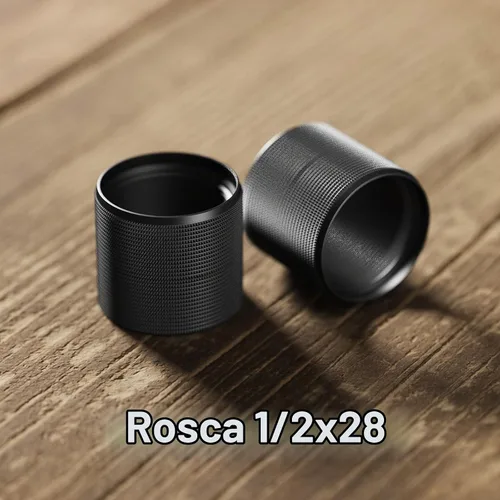 Vista 3 de Protector de rosca para rosca de acero de 1/2x28, paquete de 2