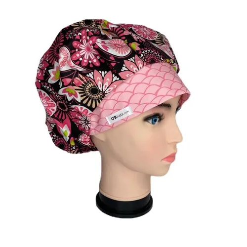 Vista 2 de Bouffant Scrub Cap Twist of Lime Scrub Hat OR Hats Womens Scrub Caps