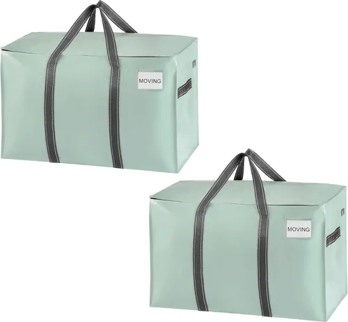 Vista 8 de VENO - Paquete de mudanzas, cajas de almacenamiento para embalaje universitario con tapas alternativas, para dormitorio, extragrande, asas