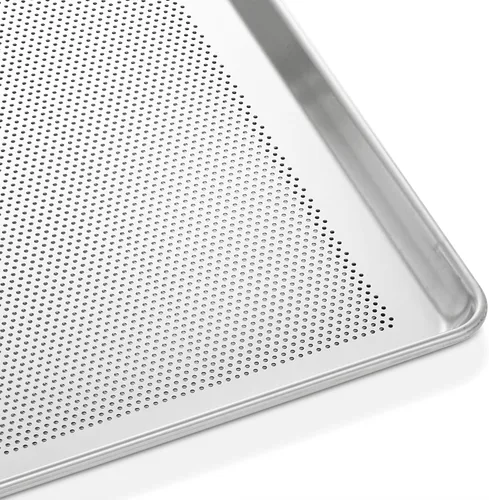 Vista 5 de GRIDMANN Bandeja para hornear de aluminio perforado de grado comercial de 18 x 26 pulgadas, bandeja para hornear de tamaño completo, 6 bandejas