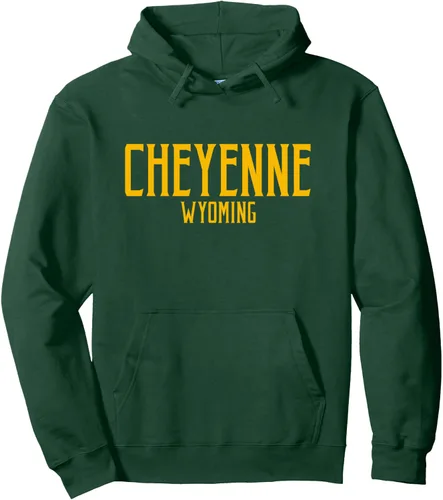 Vista 12 de Cheyenne Wyoming WY - Sudadera con capucha con estampado de ámbar
