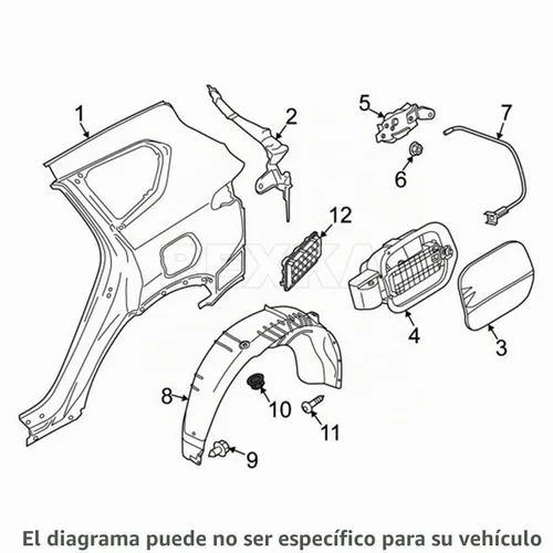 Vista 5 de Rexka 20 piezas parachoques protección contra salpicaduras Fender Liner Nylon Tuercas 84145-26000 Compatible con Hyundai Kia Genesis Santa Fe Sonata
