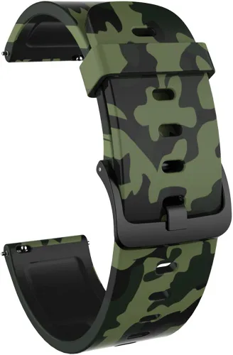 Vista 7 de FitTurn BJNAAL P36/P32/P22 - Correa de repuesto para reloj inteligente BJNAAL P36/P32/P22 Smartwatch Correa de silicona suave camuflaje deportivo
