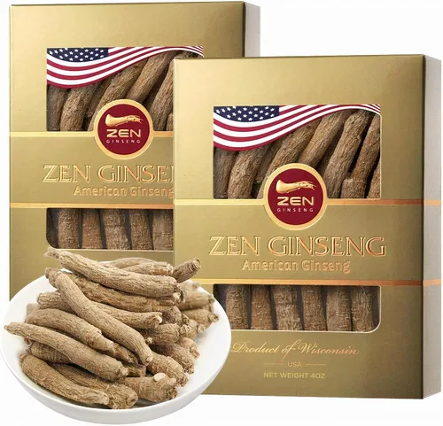 Vista 9 de Zen Ginseng American Wisconsin Ginseng - Raíz pequeña y larga, Panax Quinquefolio de calidad premium, aumenta la inmunidad y la energía para hombres